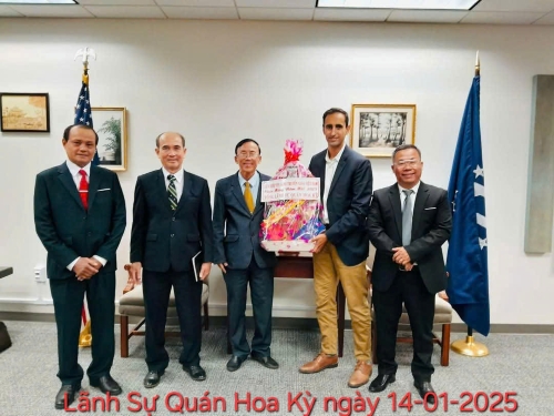 Đại Diện Hội Thánh Quê Hương và Văn Phòng Giáo Sĩ Đi Thăm Làm Việc Và Chúc Tết Cơ Quan Chính Phủ – Lãnh Sứ Quán Hoa Kỳ